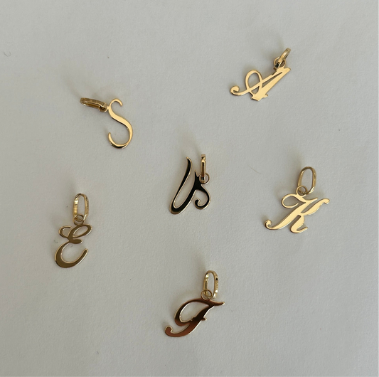 Gold Letter Pendant