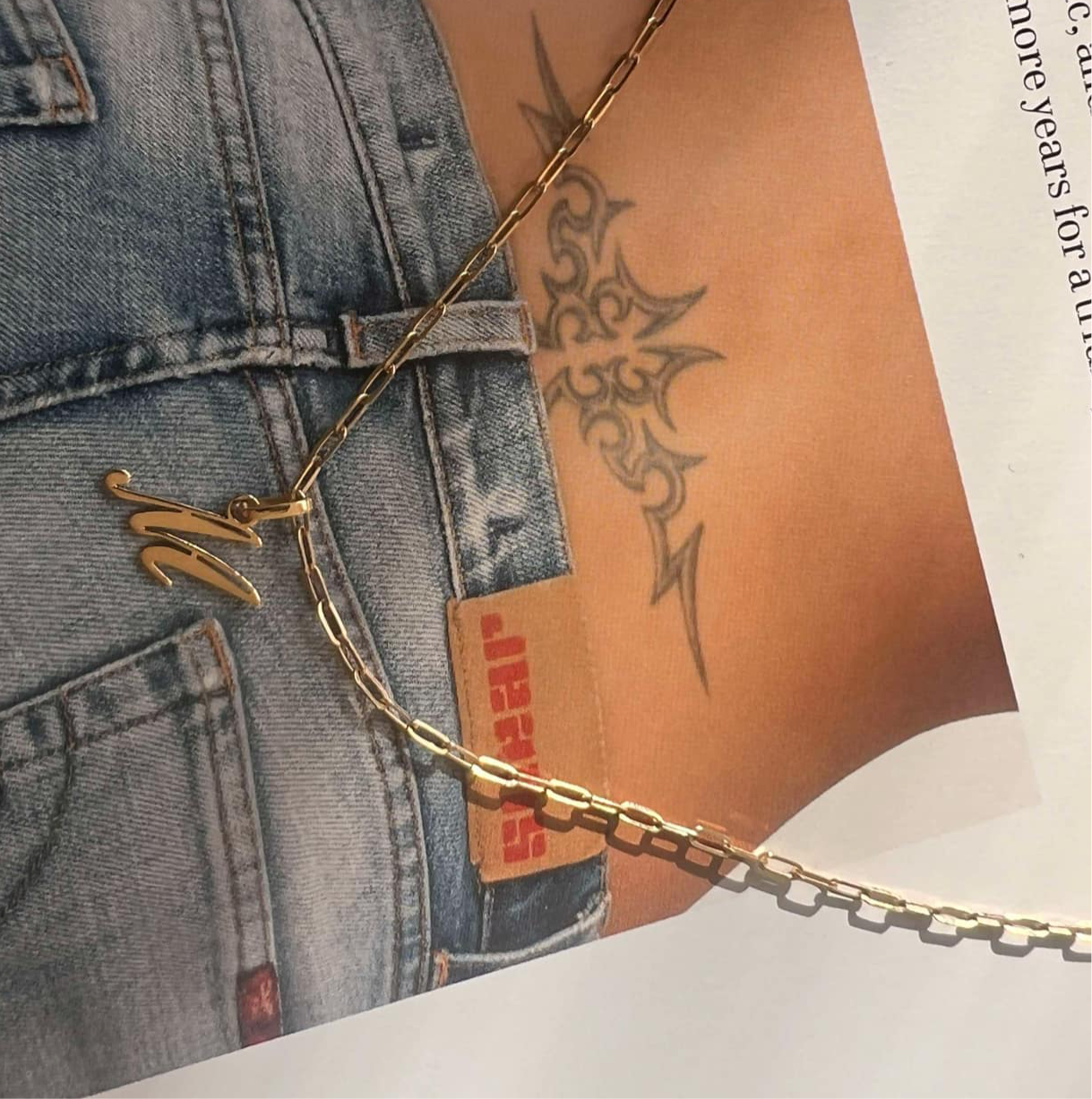 Gold Letter Pendant