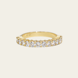 Half Eternity Ring with Moissanite