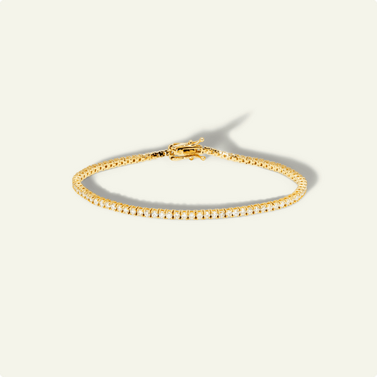 Tennis Bracelet 2 carat - Yellow Gold