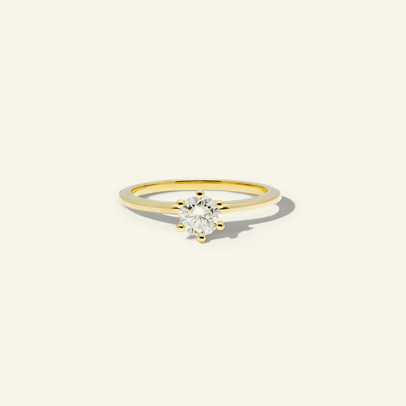 Moissanite Solitaire Ring 0.5 carat