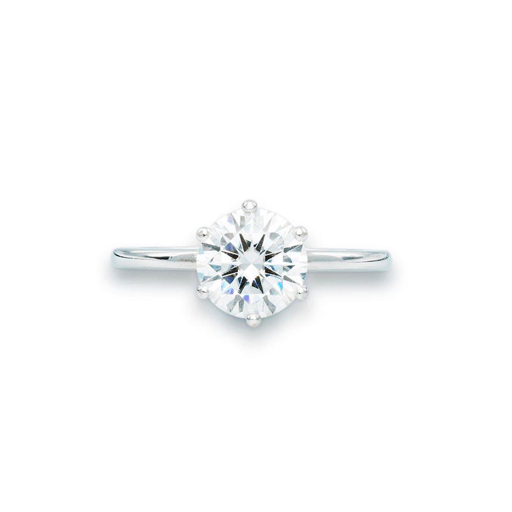 Moissanite Solitaire Ring 1.7 carat