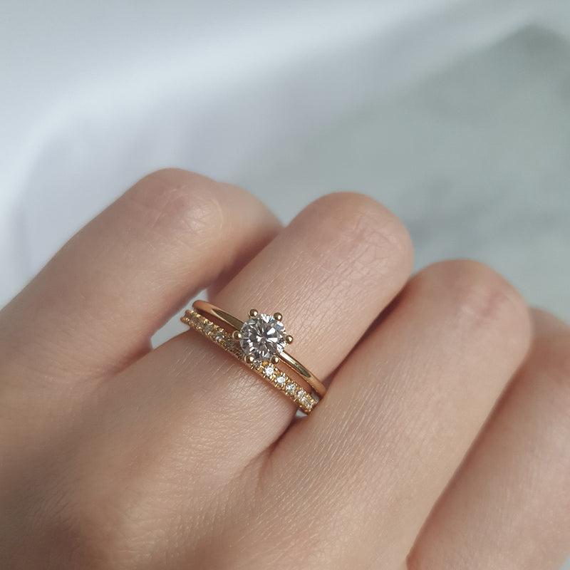 Moissanite Solitaire Ring 0.5 carat
