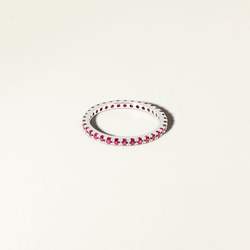 Eternity Ring Pink Ruby White Gold