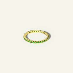 Eternity Ring Emerald Yellow Gold