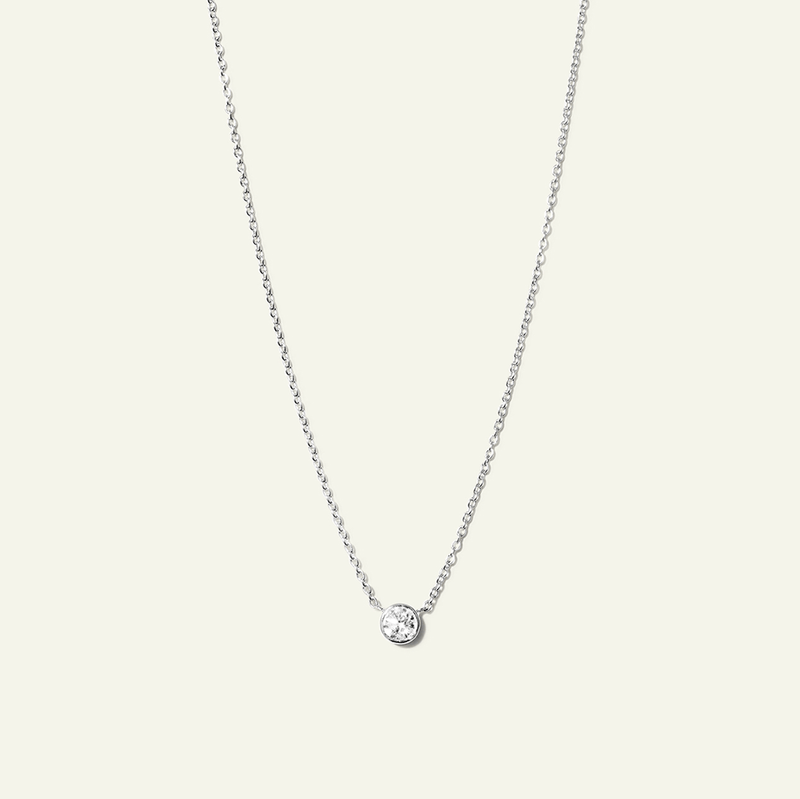 Bezel Diamond Necklace