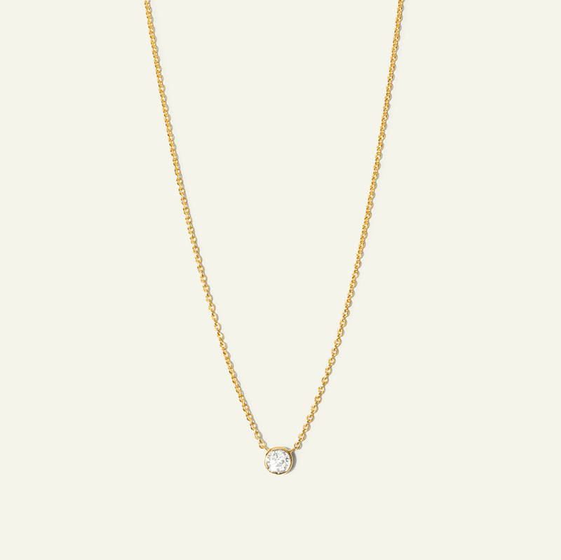 Bezel Diamond Necklace