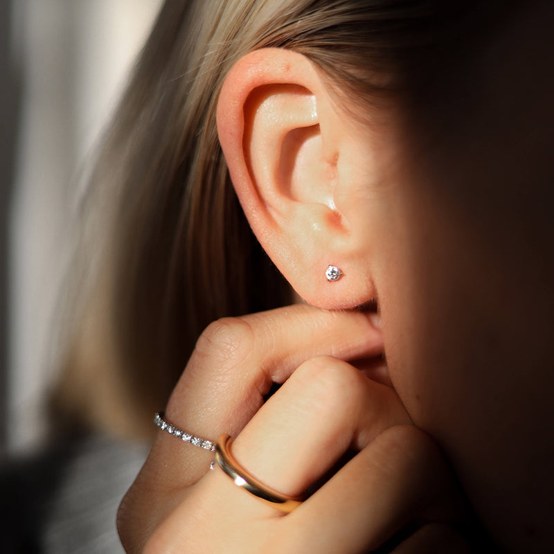 Petite Diamond Studs - A PAIR