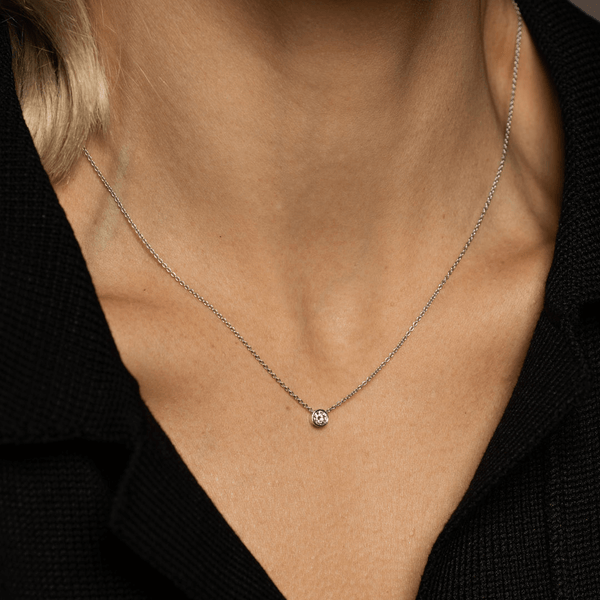 Bezel Diamond Necklace