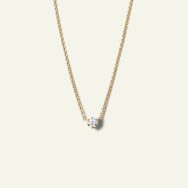 DOTM Diamond Necklace Online | Short Minimalistic Necklace | STAC Fine  Jewellery