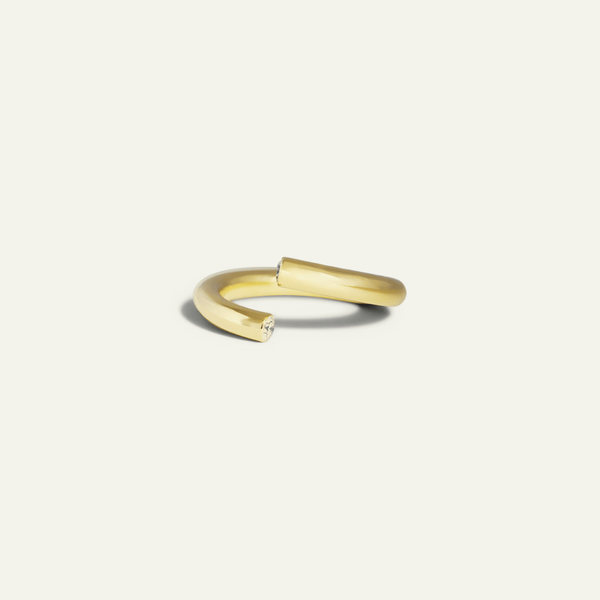 Twisted Gold Ring with Hidden Gems