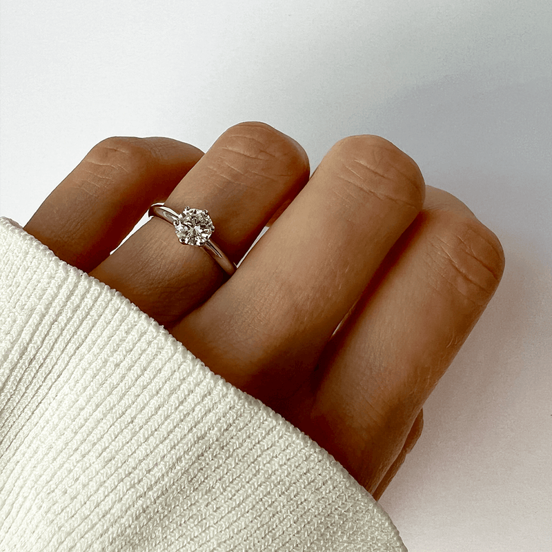 1 carat Classic Solitaire Ring Affiner Fine Jewelry